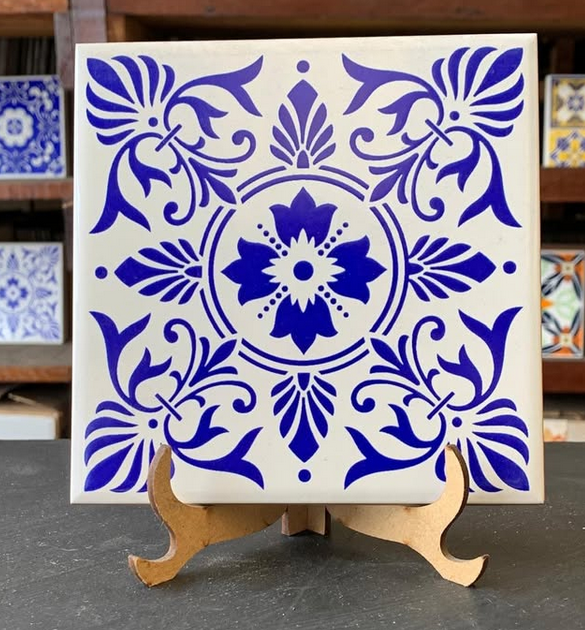 Azulejo português azul e branco